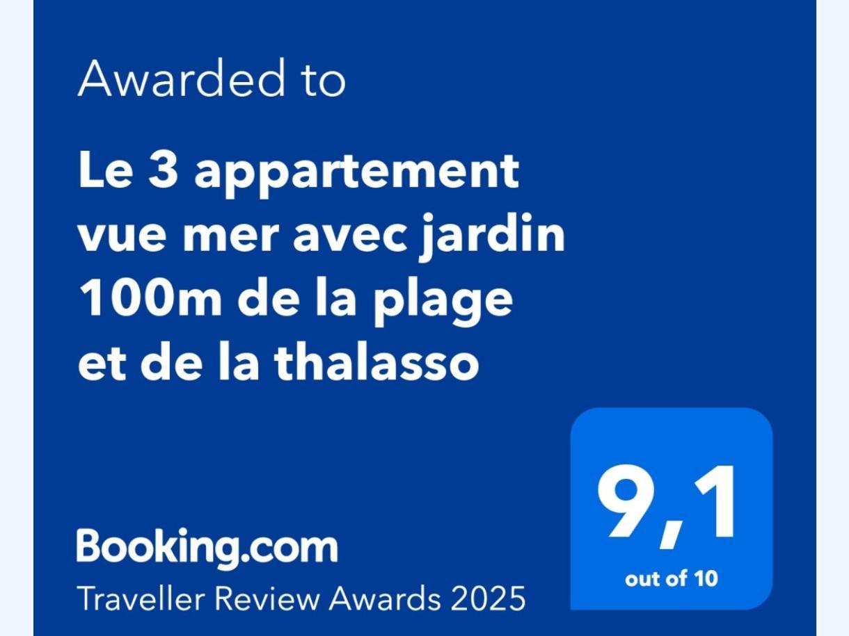 Le 3 Appartement Vue Mer Avec Jardin 100M De La Plage Et De La Thalasso 콩카르노 외부 사진